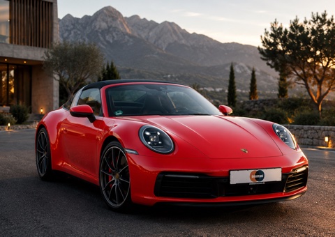 Roter Porsche 911 Targa bei dreikommazwei in Landsberg am Lech